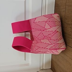 Gorgeous Small Knitted Pink Tote Bag with Cardholder NEW